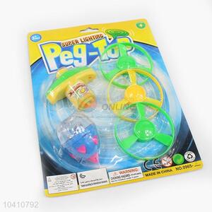 Cheap Price Kids Plastic Flash Space Gyro Spinning Top Peg-Top
