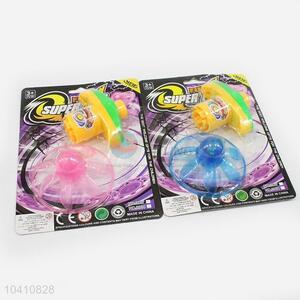 Cheap and High Quality Kids Plastic Flash Space Gyro Spinning Top Peg-Top