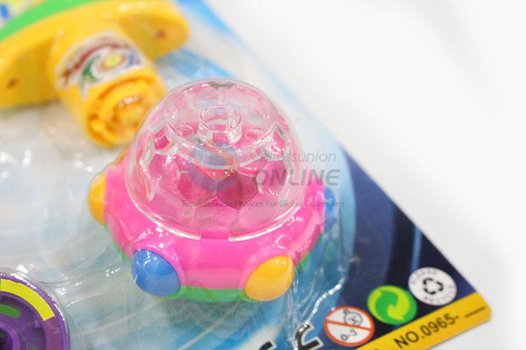 China Wholesale Kids Plastic Flash Space Gyro Spinning Top Peg-Top