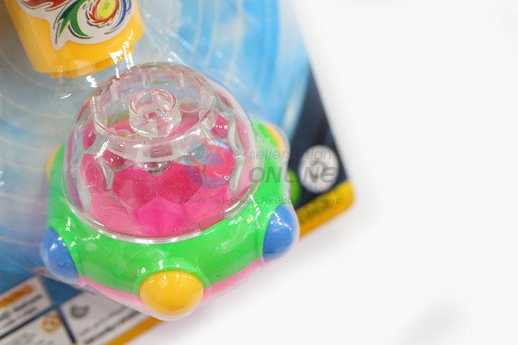 New Arrival Kids Plastic Flash Space Gyro Spinning Top Peg-Top