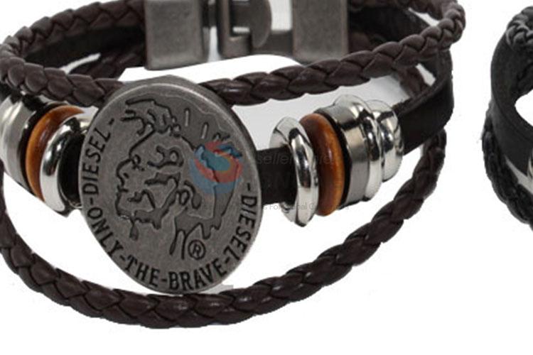 New Style Braided Leather Wristband