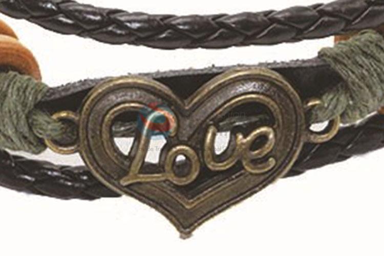 Top Quality New Fashion Braided Leather Bracelet