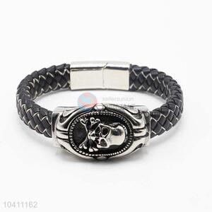 Hot Sale Good Quality Black Leather Bracelet