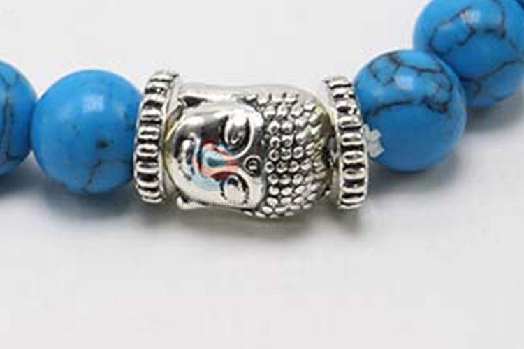 High Quality Silver Buddha Head Jewelry Beads Bracelet