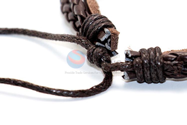 Low Price Trendy Braided Leather Bracelet