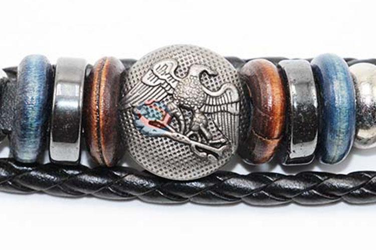 Customized New Fashion Braided Leather Bracelet