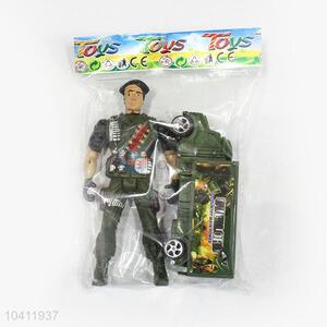 Hot New Products Plastic Toy Pull-back Military Car and Soldier Kids Toy