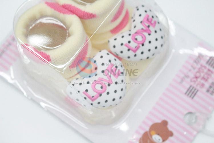 3D Heart Cotton Kids Baby Sock