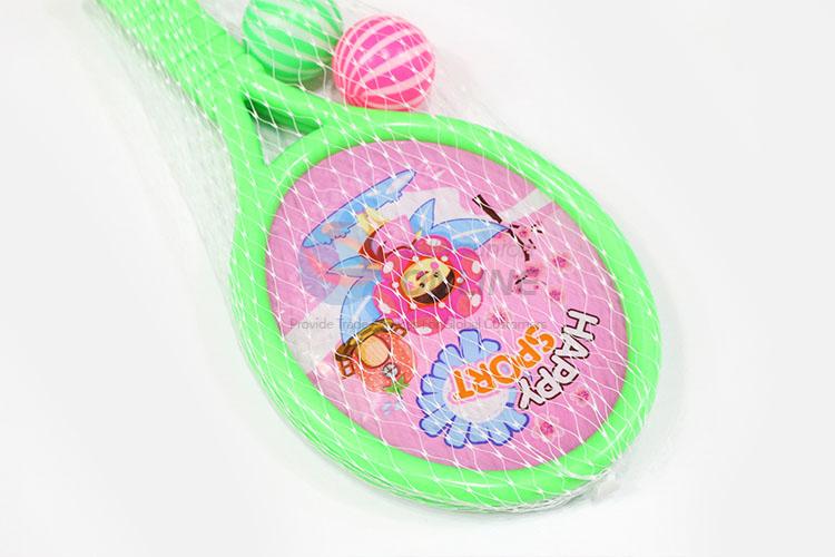 Bottom Price Outdoor Kids Plastic Beach Tennis Racket with Ball