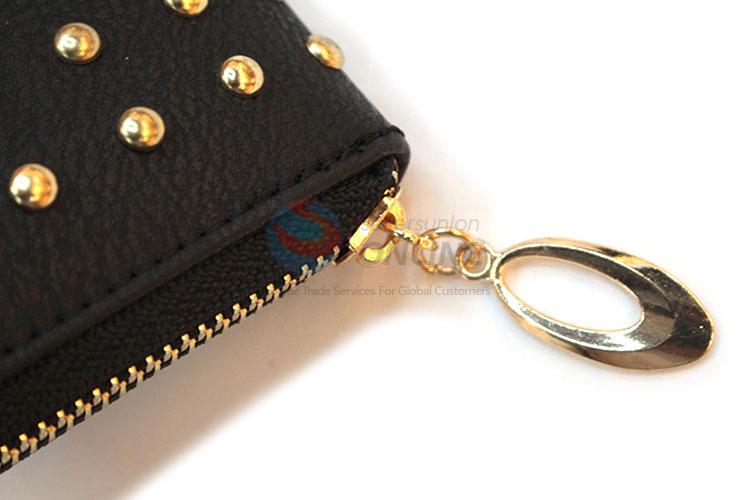 Popular promotional women purse women pouch with rivets