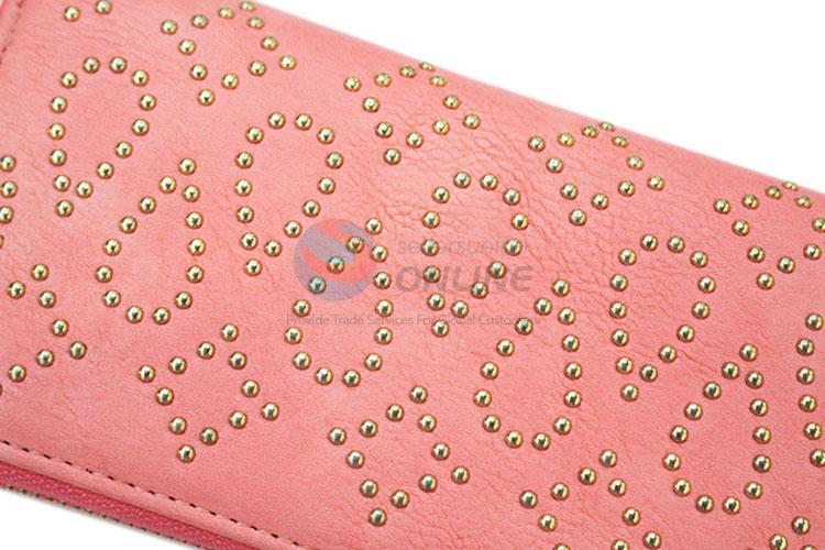 Custom women purse women pouch with rivets