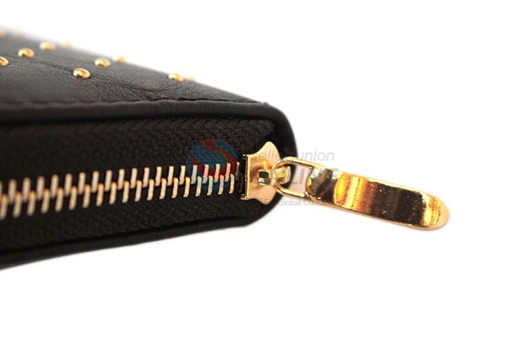 Competitive price good quality women purse women pouch with rivets