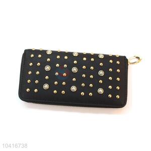 Popular promotional women purse women pouch with rivets