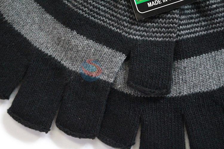 Competitive price half-finger warm knitted gloves for adults