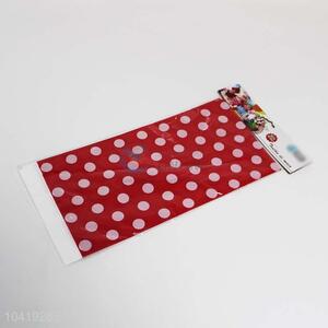 Low price cute white dots red table cloth