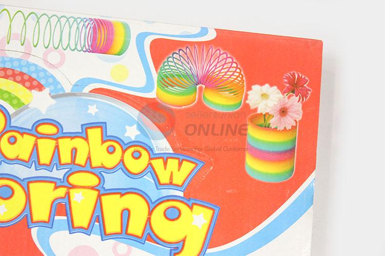 Reasonable Price 6pcs Colorful Plastic Alinky Rainbow Spring for Kids