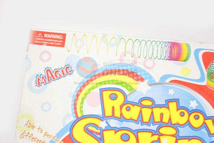 Reasonable Price 6pcs Colorful Plastic Alinky Rainbow Spring for Kids