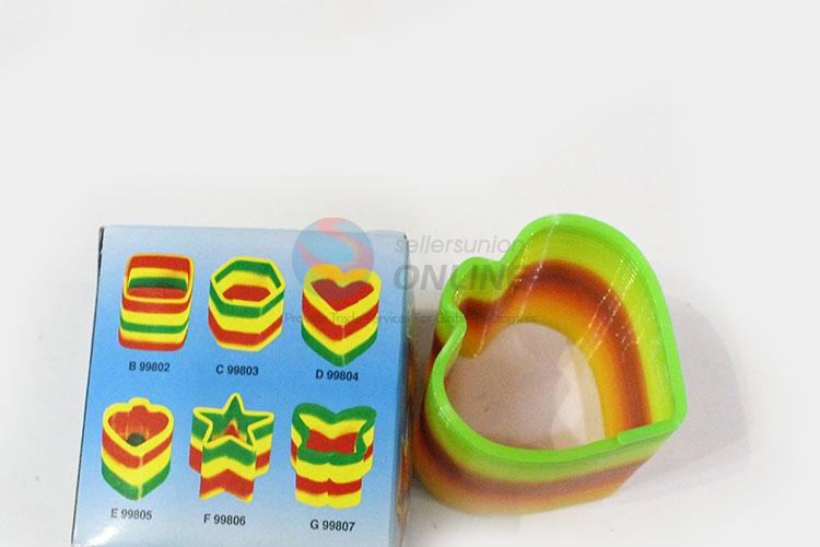 Factory Wholesale Funny Spring Plastic Circle Toys Rainbow Magic Spring