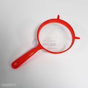 Factory price plastic red oil strainer,14cm