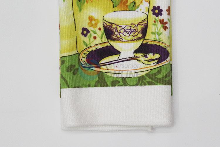 Hot sale sunflower printed tea towels kitchen towel