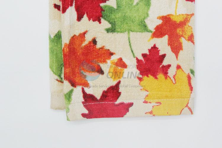 100% cotton leaves design kitchen hand towels