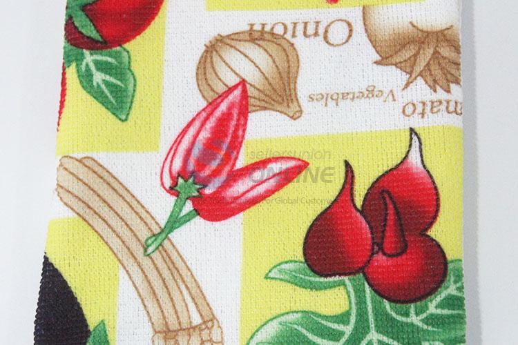 Wholesale Manufacturer Microfiber Vegetable Pattern Tea Towels