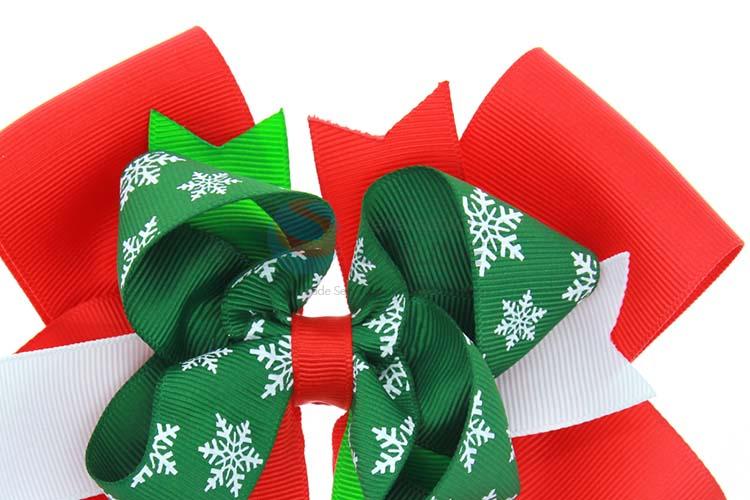 New Arrival Colorful Christmas Bowknot Hairpin For Girl