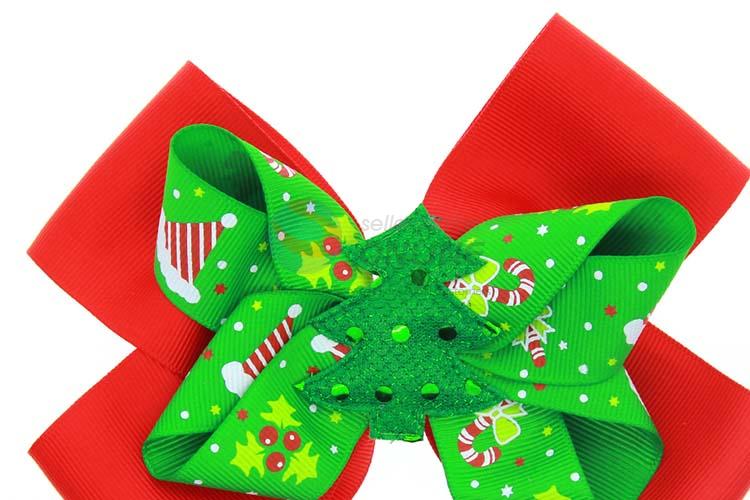 Good Sale Christmas Bowknot Hairpin Baby Festival Headwear