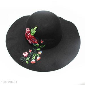 Wholesale Cheap Wool Women Felt Hat Wide Brim Fedora Caps