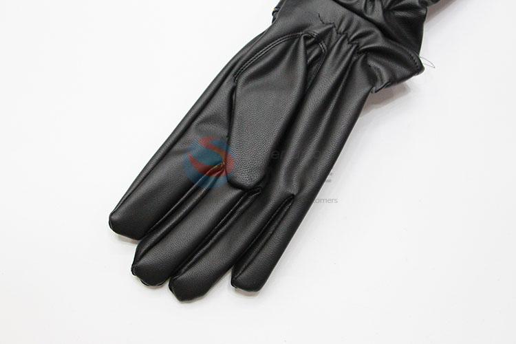 Competitive Price Winter Women Warm Mitten Fashion PU Gloves