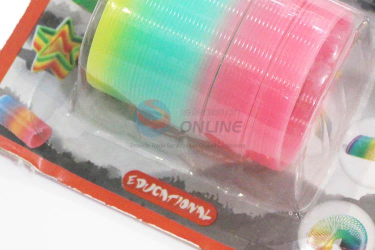 Unique Design DIY Toy Plastic Rainbow Spring