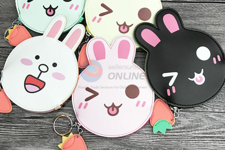 Rabbit Design Funny Women Portable Semi Pu Leather Wallet