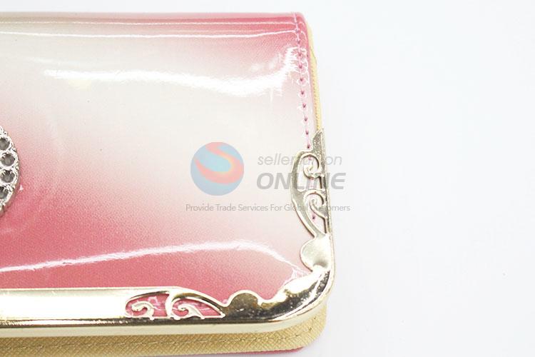 New Fashion Rhinestone Decorative Cloth Women Wallet Long Purse