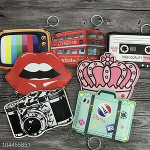 New Design Funny Fashion Women Semi Pu Leather  Wallet