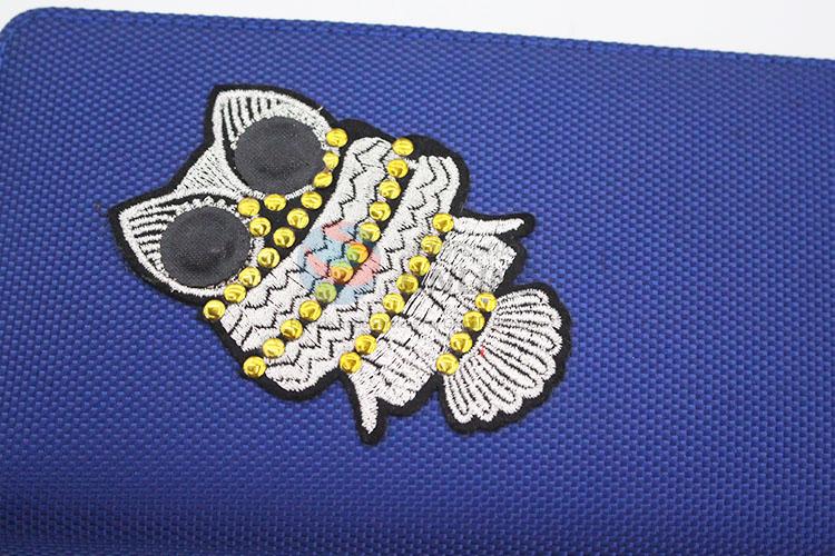 Fashion Owl Pattern Semi Pu Leather Women Wallet Long Purse