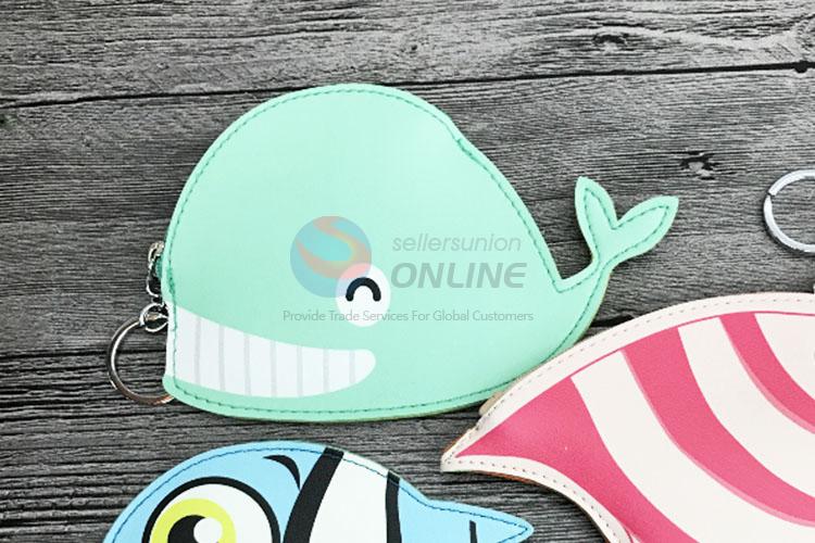 New Fish Design Lovely Women Girl Semi Pu Leather Wallet