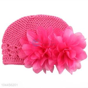 Knitted Flower Baby Hat With Good Quality