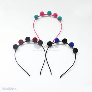 Nice Design Bow Knot Headband Hair Clasp with Fur Ball