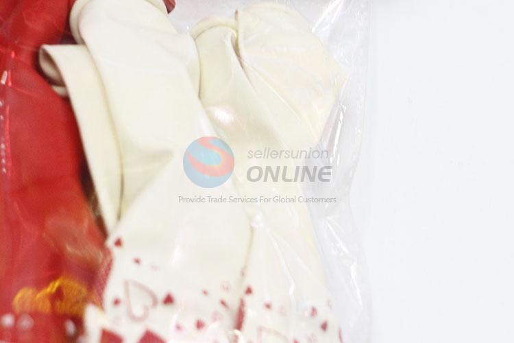 Party Supplies White and Red Color Foil Balloons