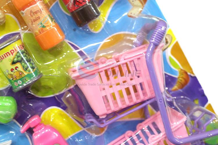 Fashion Design Mini Shopping Cart Kitchen Set Toy