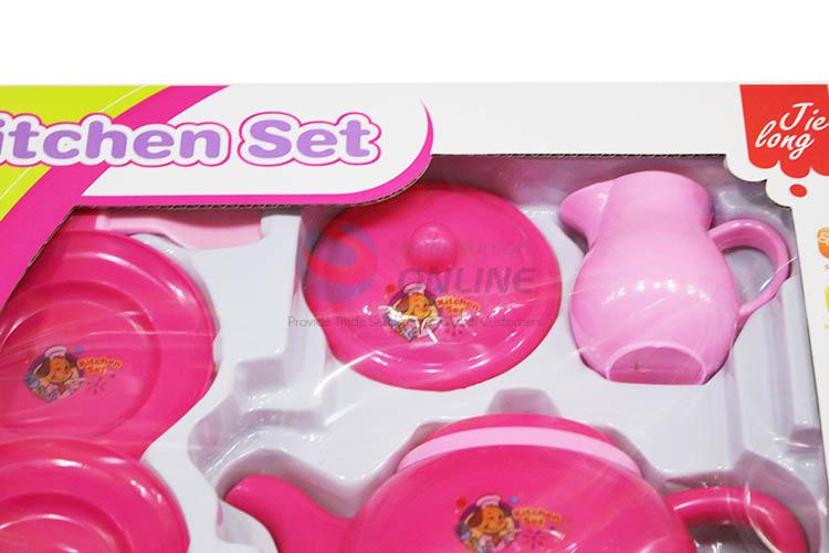 Best Price Colorful Tea Set Plastic Kitchen Set Toy For Children