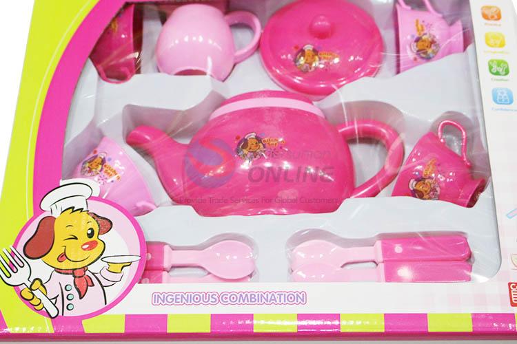 Fashion Colorful Tea Set Plastic Kitchen Set Toy For Children