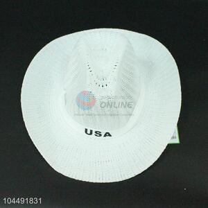 USA Letter Design White Color Men Hat