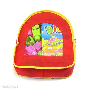 Creative Design 80 Pieces Plastic Building Block With Reusable Bag