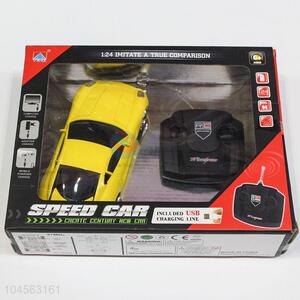 Best Sale 1:24 USB Four-channel Remote Control Car with LED Light Toy Car