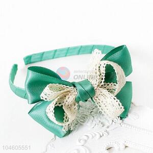 Green Lace Bowknot Hairpin