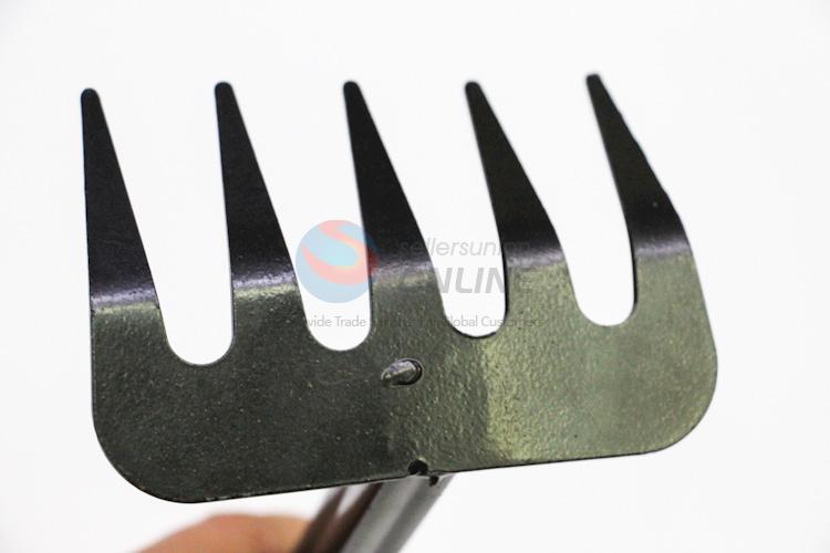 Latest Design Iron Garden Rake Tool with Plastic Handle