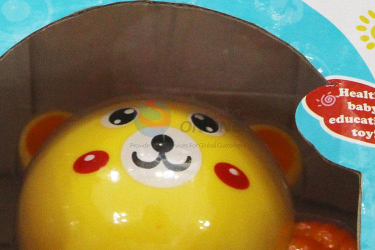 China Factory Plastic Cartoon Bear Shaped Baby Trumbler with Light&Music