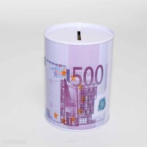 Euro Pattern Tinplate Money Box