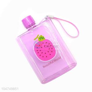 Wholesale cheap flask shape plastic water bottle